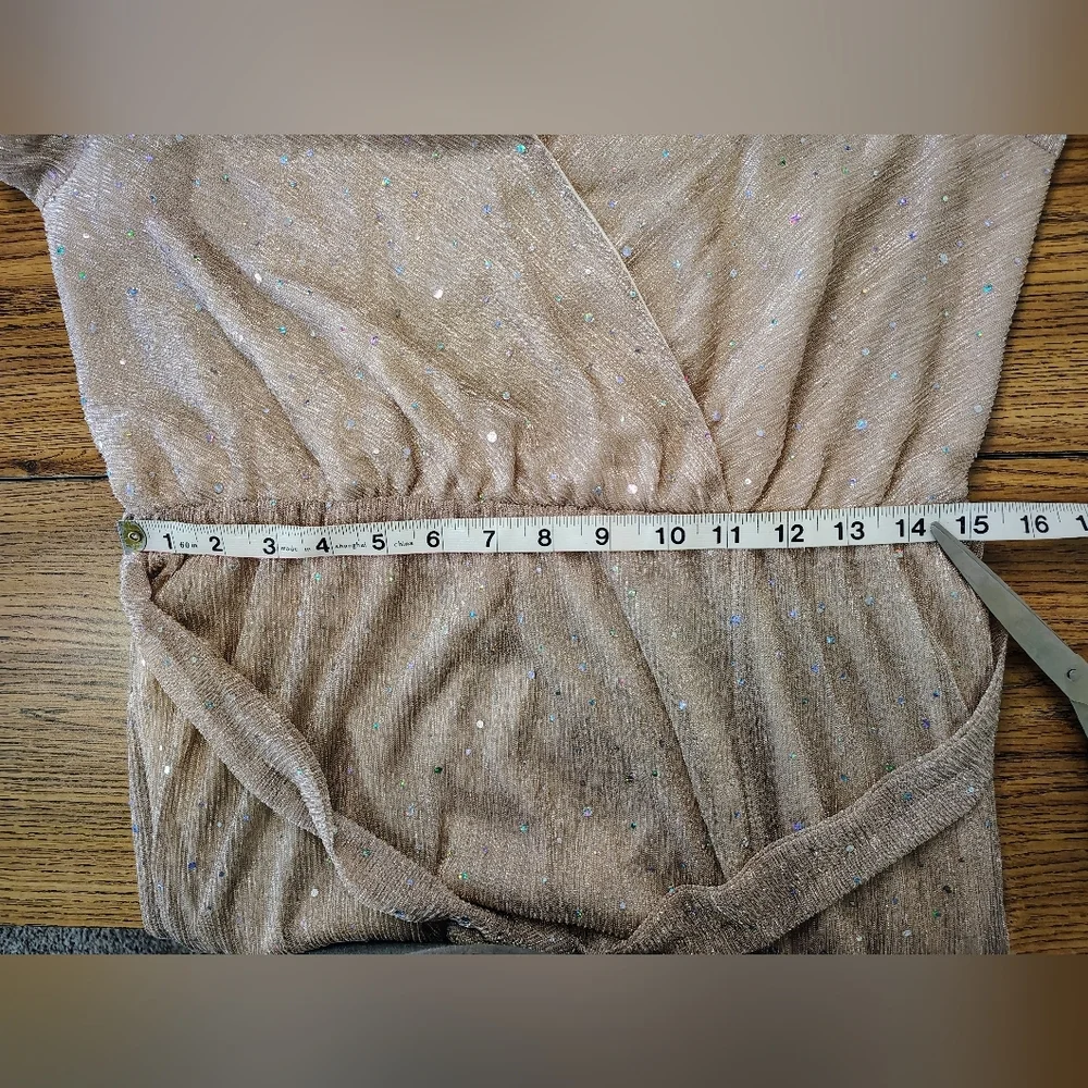 Baltic Born Shimmering Champagne Maxi Dress Size L - Picture 9 of 16